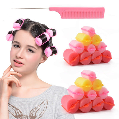 Sponge frame hair curlers - sleep curlers - natural hold, damage-free magic curls - bulk wholesale, ready to ship